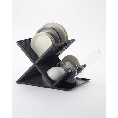 Yamazaki USA Tower Yamazaki Home XShaped Dish Drying Rack with Drainer